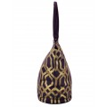 9200 -PURPLE & GOLD TRELLIS DESIGN CANVAS TOTE BAG
